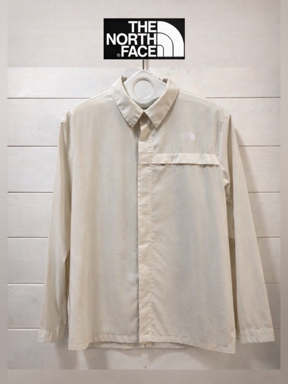 THE NORTH FACE beige First Trail long sleeve shirt – size L
